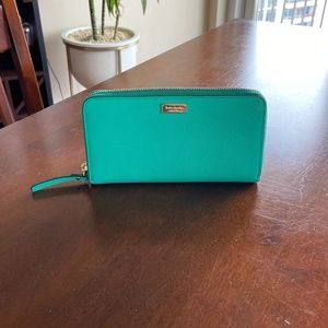Kate Spade Zipper Wallet in Tiffany Blue/Teal